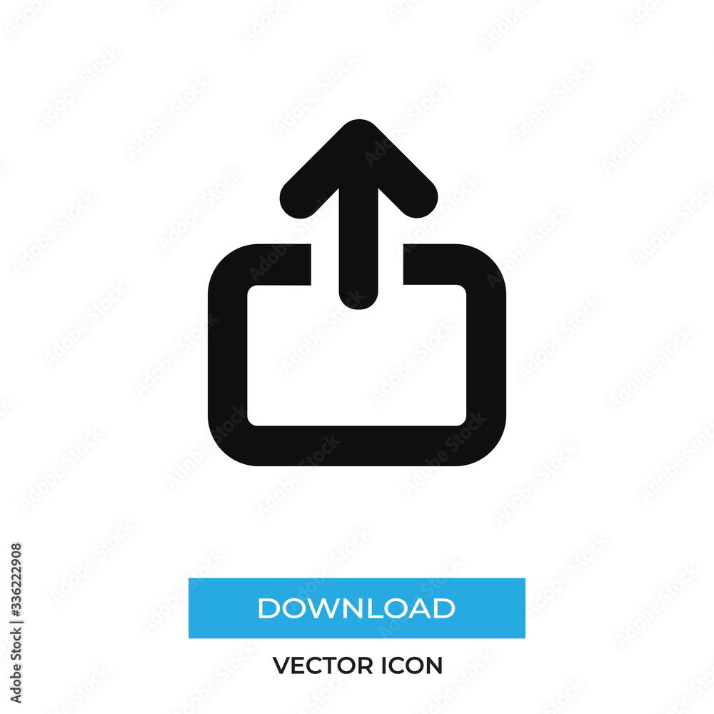 Upload vector icon, simple sign for web site and mobile app.