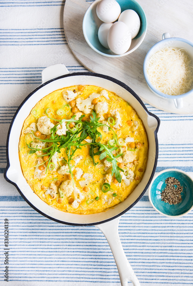 Cauliflower and chickpea egg Frittata Cauliflower and chickpea egg Frittata