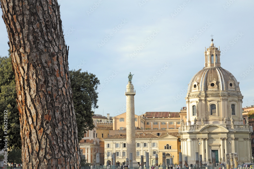 Italy - Rome - Fori imperiali ( Imperial Forums ) the antique roman ruines - Unesco heritage