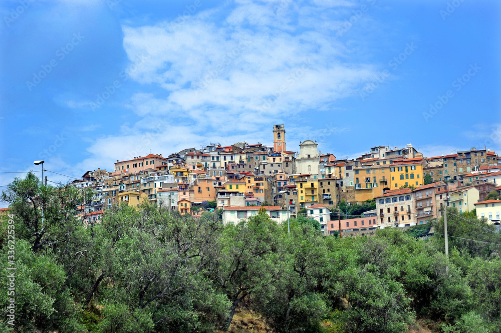 Europe, Italy , Liguria, Perinaldo is a little old historic village 