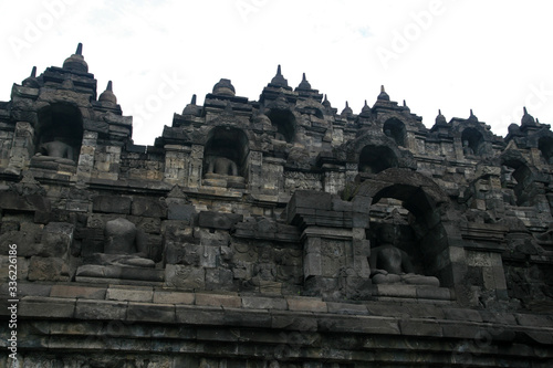 Borobodur, Mahayana Buddhist temple near Multilan town, Java island of Indonesia