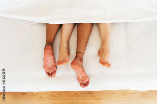 Close up of female feet