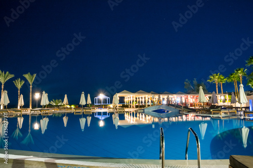 SHARM EL SHEIKH, EGYPT - MAY  14 , 2019 :  resort area at the hotel
