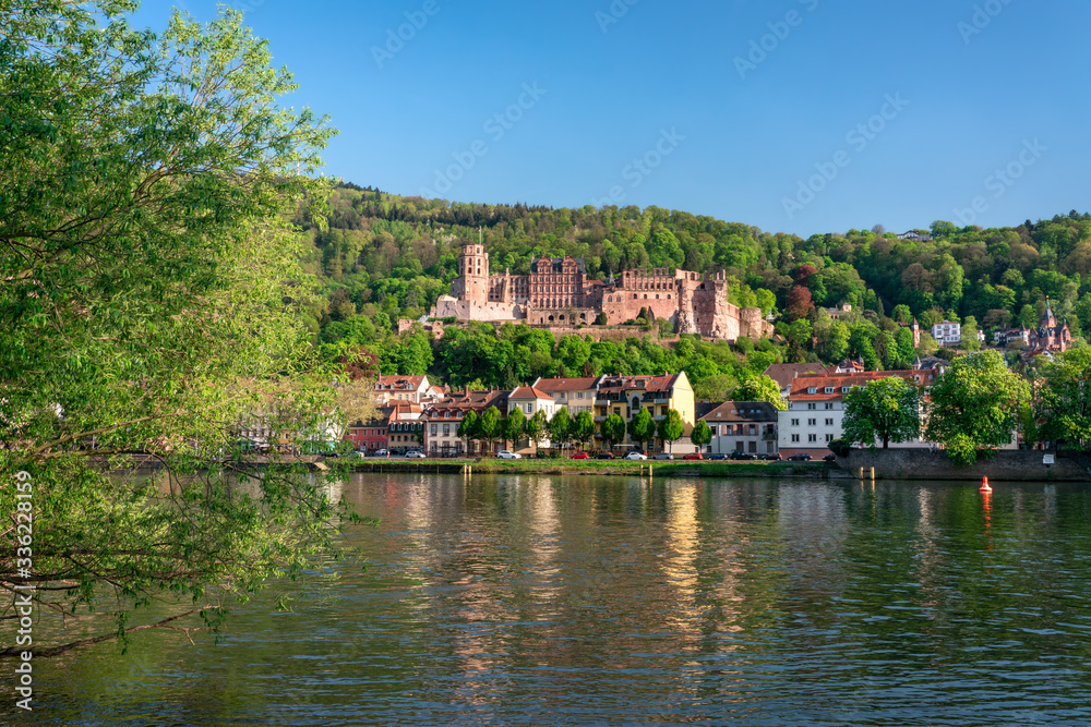 Heidelberg castle along the Neckar river, Baden-Württemberg, Germany