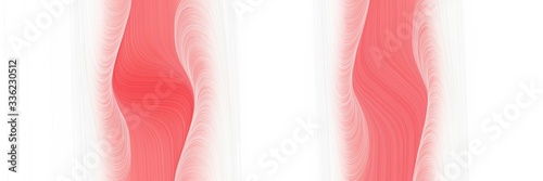 modern landscape banner with waves. contemporary waves illustration with misty rose  linen and light coral color