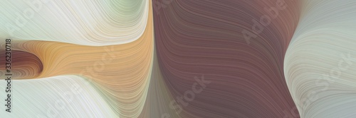 modern landscape banner with waves. contemporary waves design with pastel brown, light gray and silver color