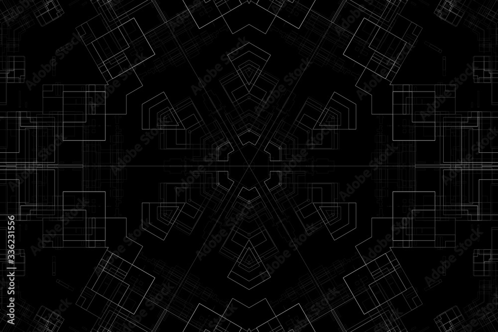 abstract fractal technology background