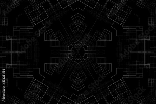 abstract fractal technology background