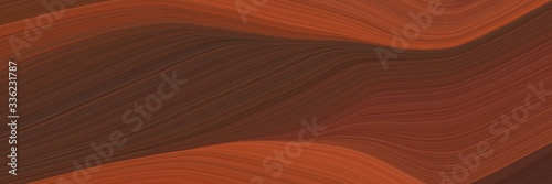 modern landscape orientation graphic with waves. abstract waves design with old mauve, sienna and saddle brown color
