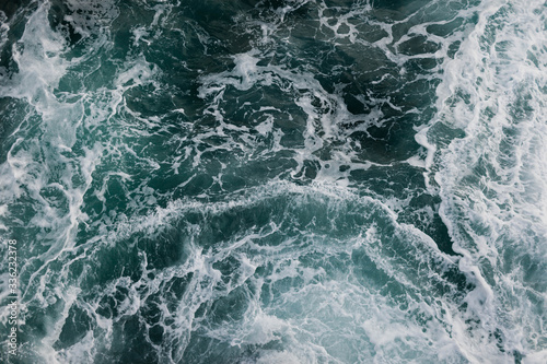 Textured Deep Blue Foaming Water