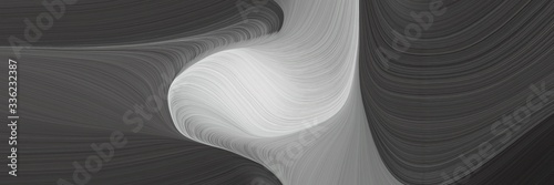 modern dynamic futuristic banner. abstract waves illustration with dark slate gray, silver and gray gray color