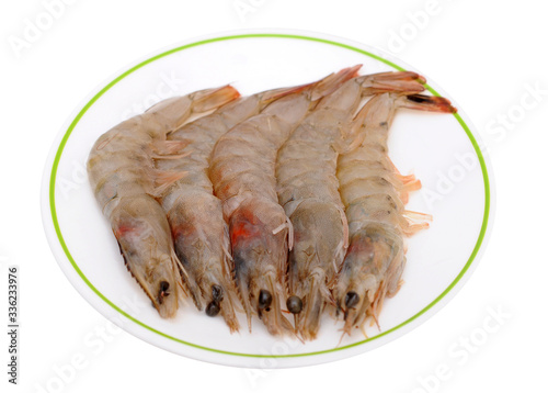 fresh shrimp on dish