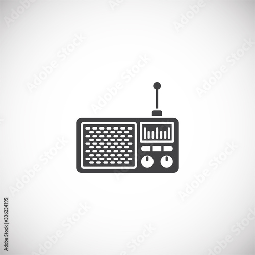 Mass media related icon on background for graphic and web design. Creative illustration concept symbol for web or mobile app