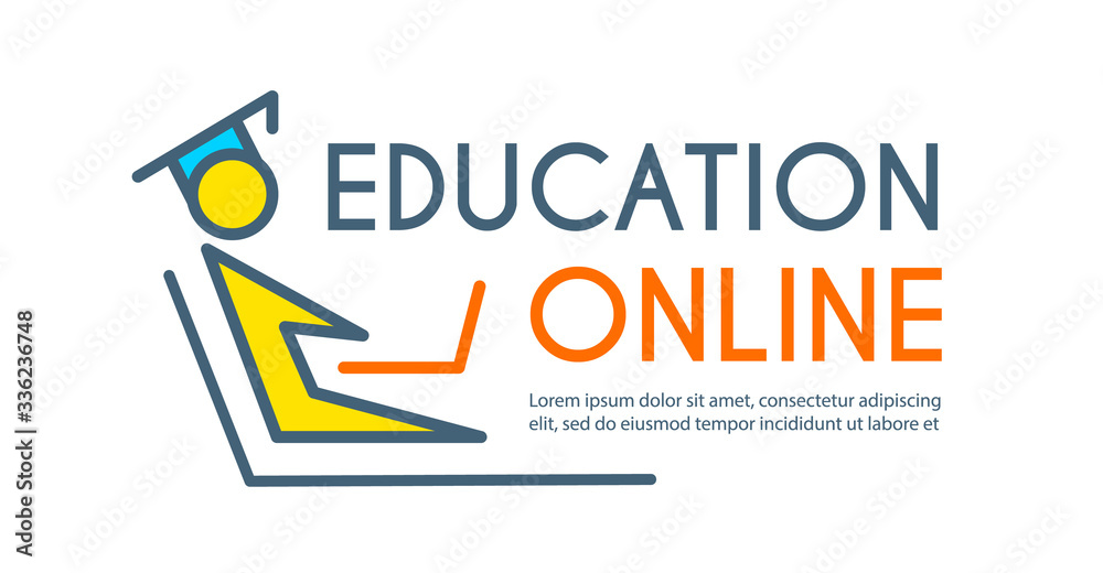 Online education icon. E-learning. Wed study. Podcast and stream. Online education icon. E-learning. Wed study. Podcast and stream.