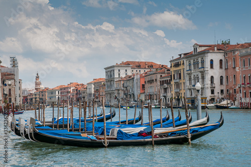Famous gondolas in Venice, Italy