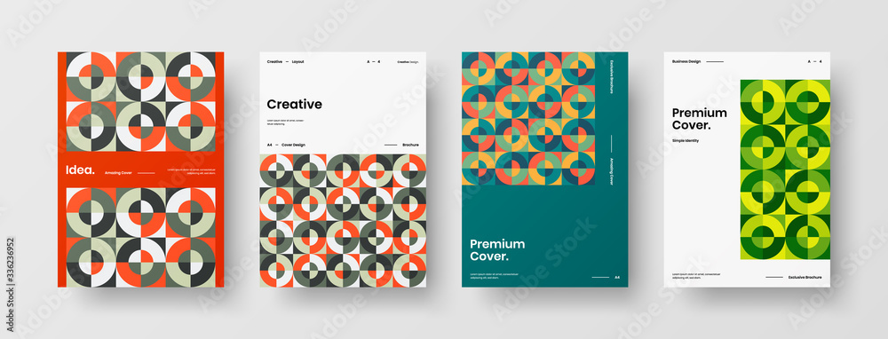 Company identity brochure template collection. Business presentation vector A4 vertical orientation front page mock up set. Corporate report cover abstract geometric illustration design layout bundle. Company identity brochure template collection. Business presentation vector A4 vertical orientation front page mock up set. Corporate report cover abstract geometric illustration design layout bundle.