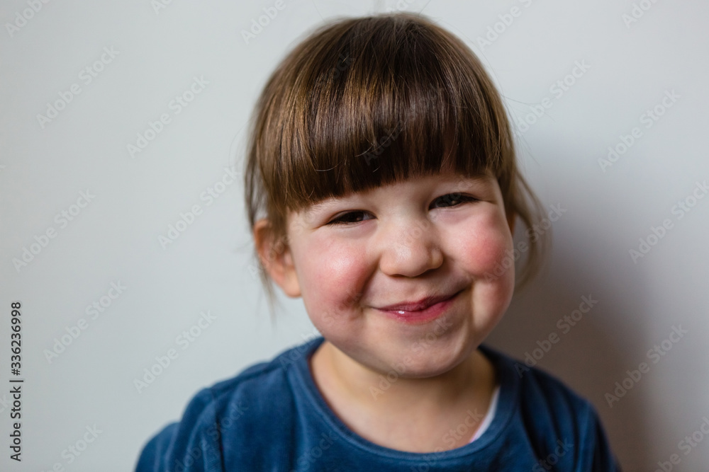 Toddler Girl Looking at Camera Portrait Toddler Girl Looking at Camera Portrait