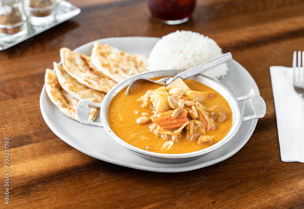 Issan Style Mussaman Curry And Rice Issan Style Mussaman Curry And Rice