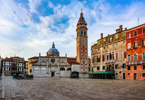 Empty Campo Santa Maria La Formosa square in Venice, Italy