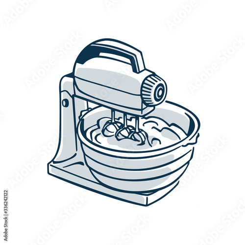 Vintage style clip art - Electric Beater - Vector.