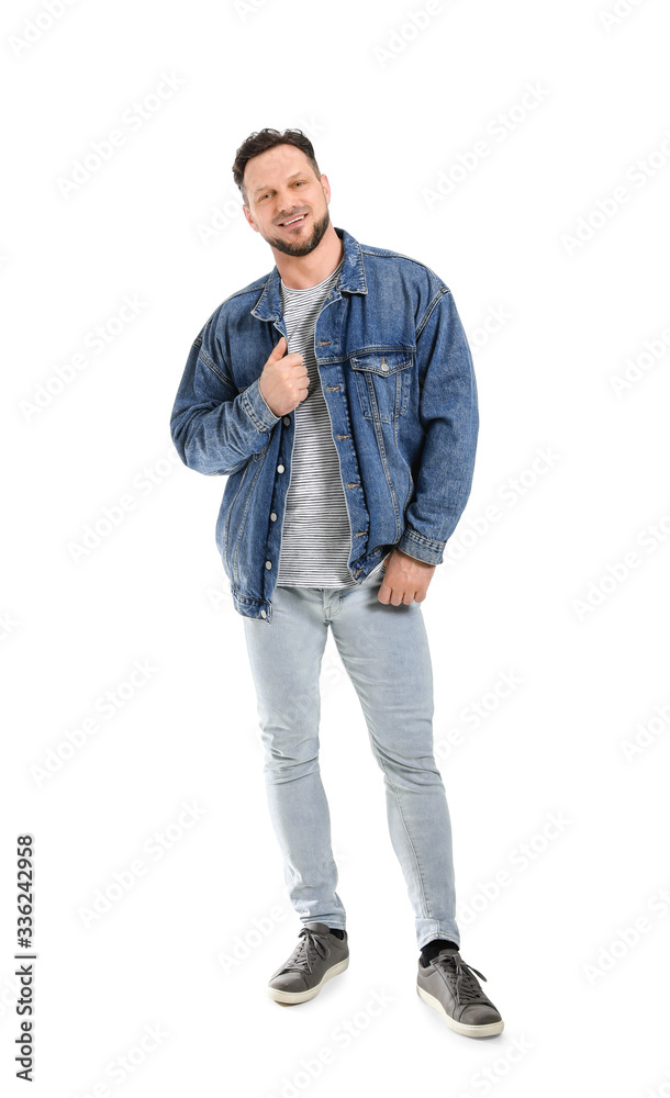 Stylish man on white background Stylish man on white background
