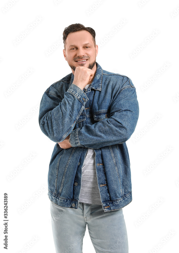 Stylish man on white background Stylish man on white background