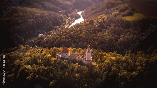Aerial view of castle Kokorin photo