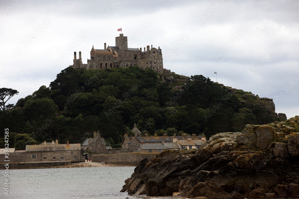 St Michael's Mount (England), UK - August 16, 2015: A view of St Michael's Mount, Cornwall, England, United Kingdom.