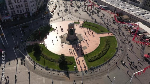 aerial view of taksim square in istanbul photo