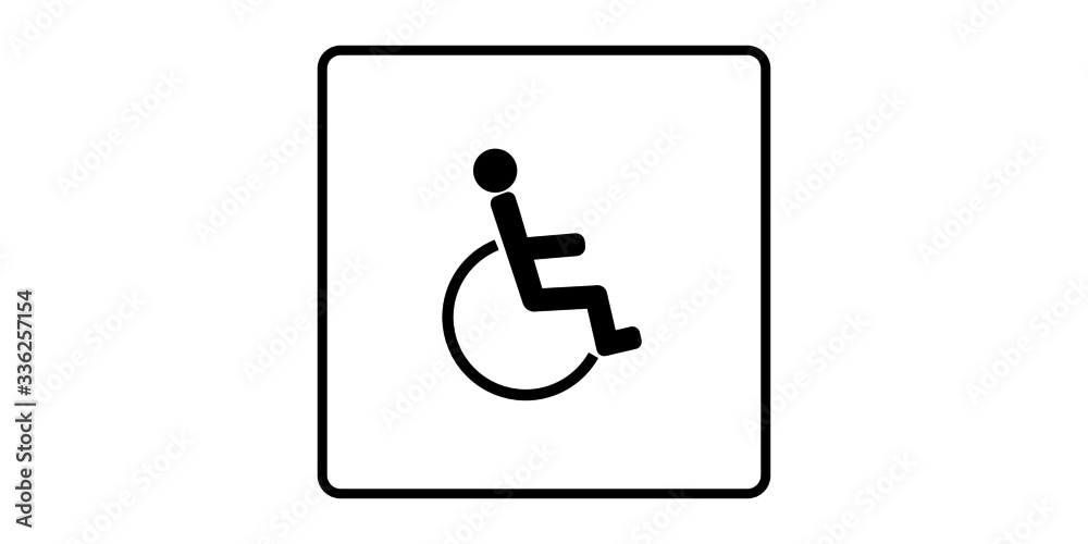 ICONO PERSONA DISCAPACITADA BAÑO/WC ICONO PERSONA DISCAPACITADA BAÑO/WC