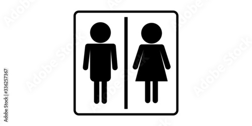 ICONO GENERO DE BAÑO/ WC SILUETA HOMBRE MUJER 