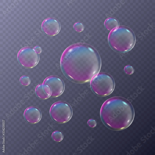 Wallpaper Mural Soap bubbles foamy with rainbow colors Torontodigital.ca