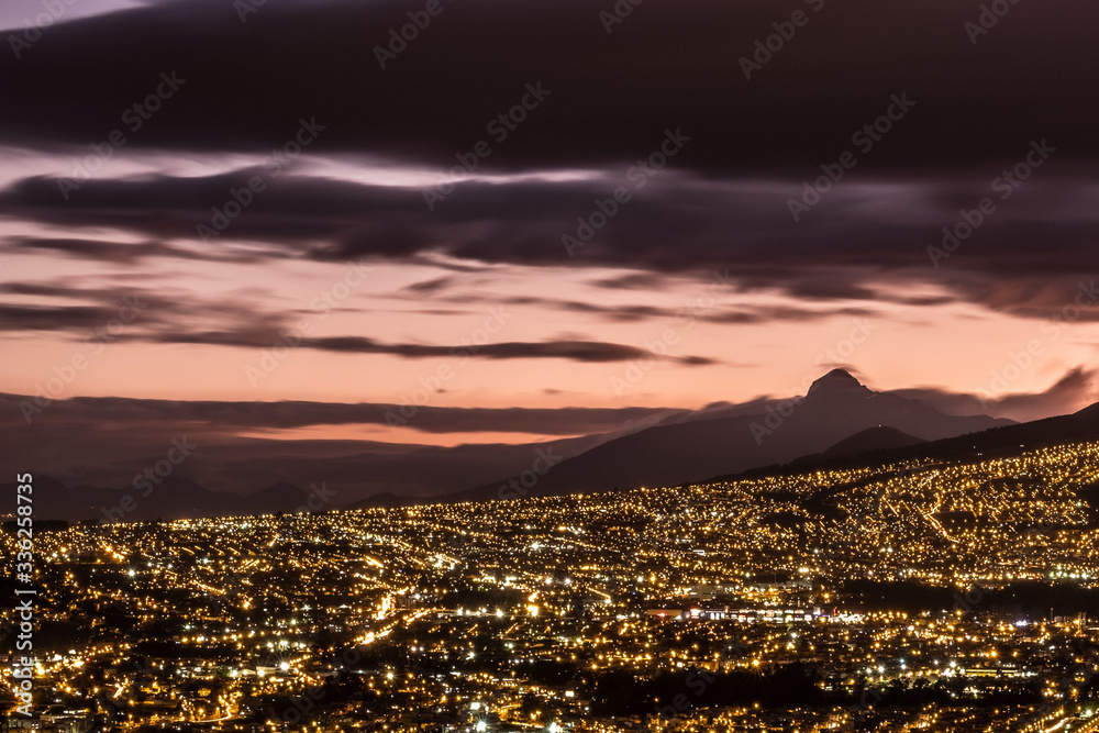 sunset in Quito