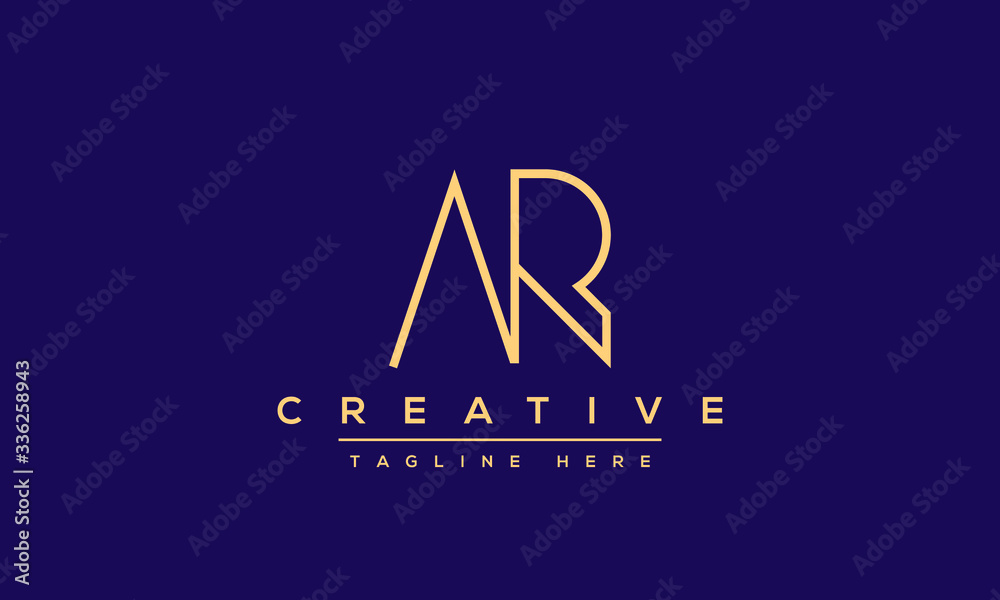 AR Letter Logo Design. Creative Modern Alphabet letters monogram icon A R, A and R.