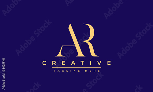 AR Letter Logo Design. Creative Modern Alphabet letters monogram icon A R, A and R.