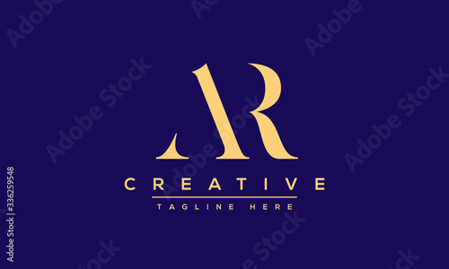 AR Letter Logo Design. Creative Modern Alphabet letters monogram icon A R, A and R.