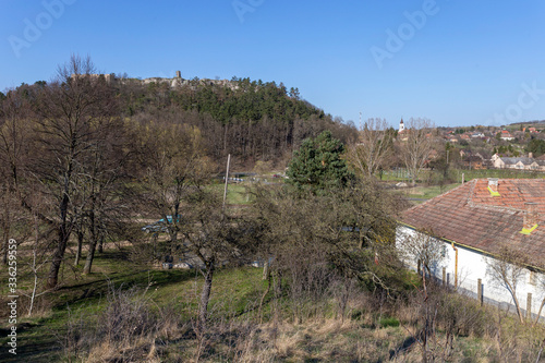 Distant view of the castle of Nograd in Hungary