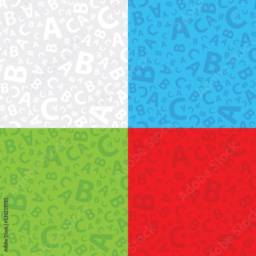 Multicoloured abc letter background seamless set photo