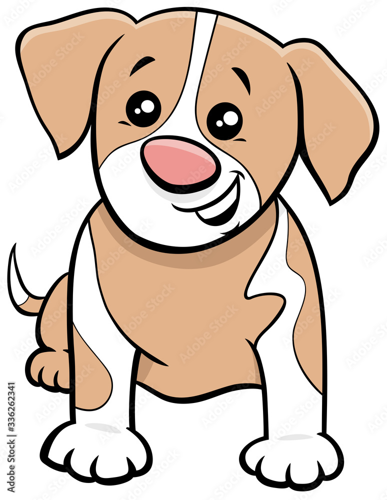 cartoon spotted puppy comic animal character