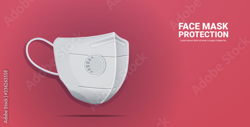 antiviral medical respiratory face mask protection against coronavirus prevention of virus spreading and pandemic covid-19 health care surgical concept copy space horizontal vector illustration