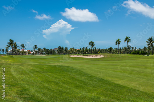 Golf course in Cabbage beach (Paradise Island, Nassau, Bahamas).