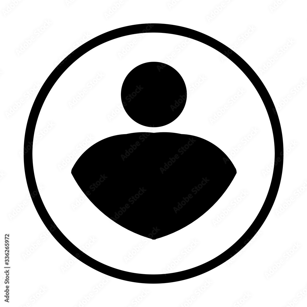 Account icon on white background. Account icon on white background.