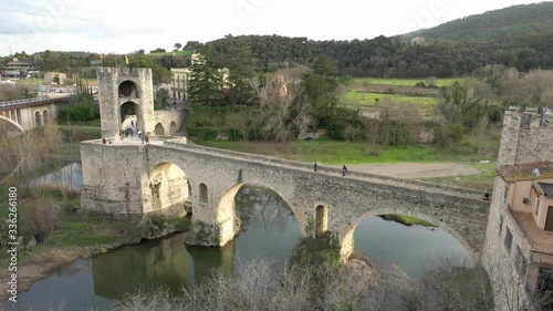 A stone bridge at Besalú, Spain