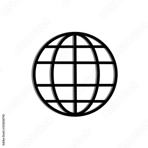 Global networking icon. Social connections on white background.