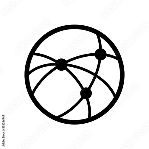 Global networking icon. Social connections on white background.
