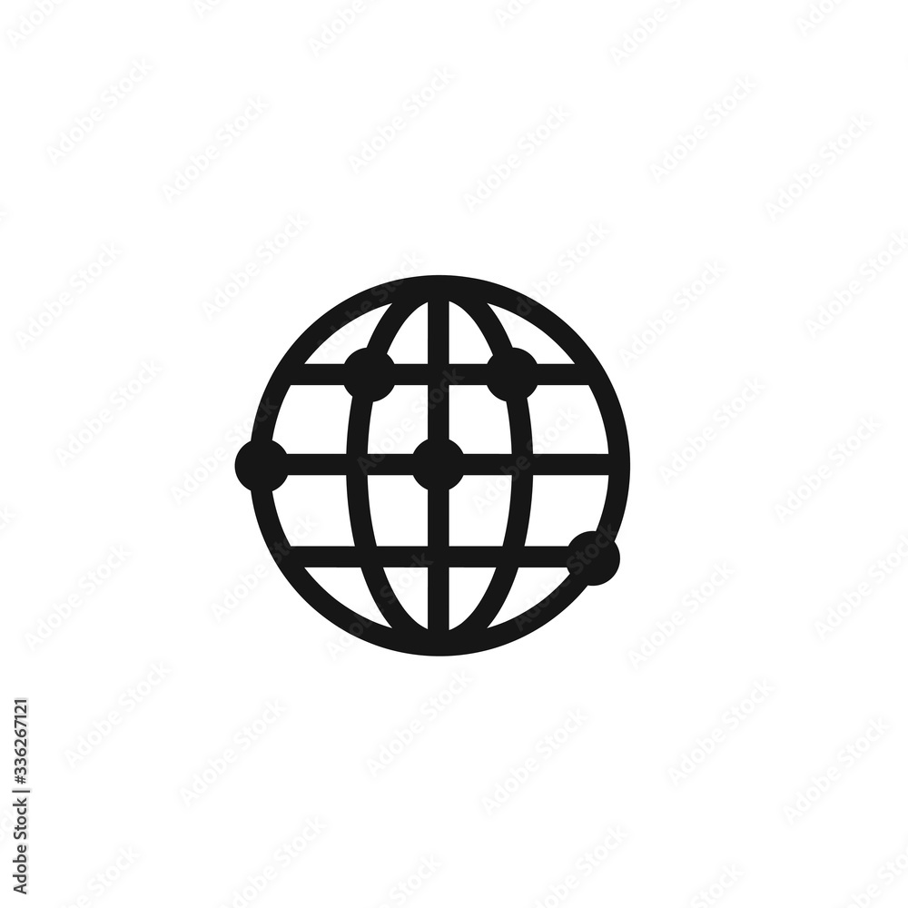 Global networking icon. Social connections on white background. Global networking icon. Social connections on white background.