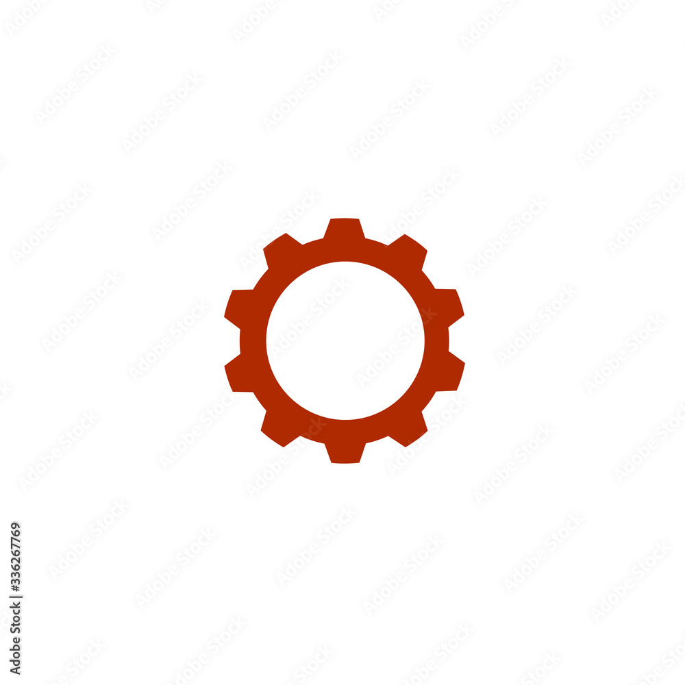 Gear or cog icon on white background.