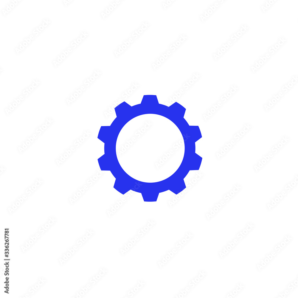 Gear or cog icon on white background. Gear or cog icon on white background.