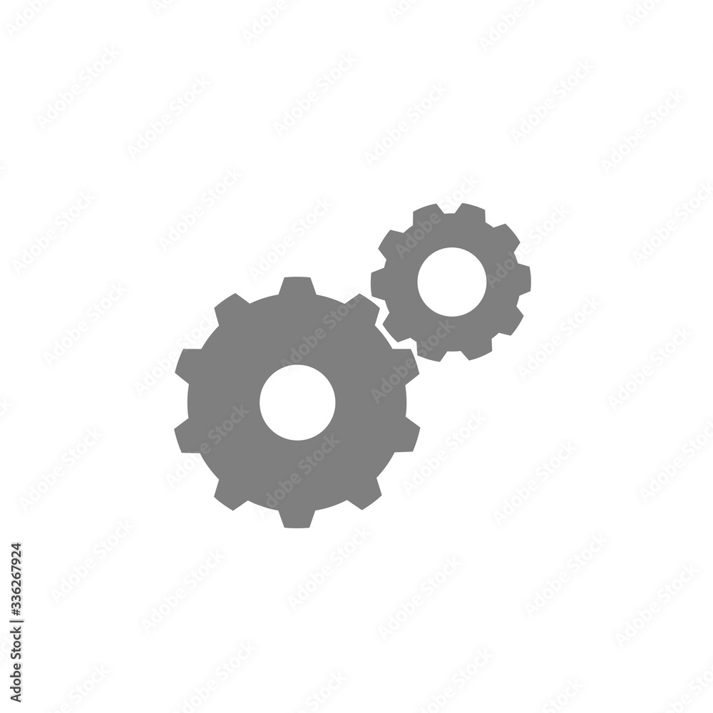 Gear or cog icon on white background.