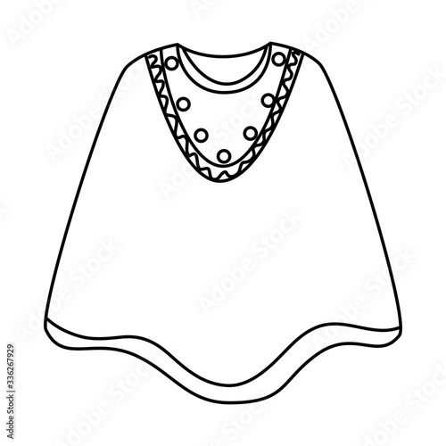 Mexican poncho design, Mexico culture tourism landmark latin and party theme Vector illustration